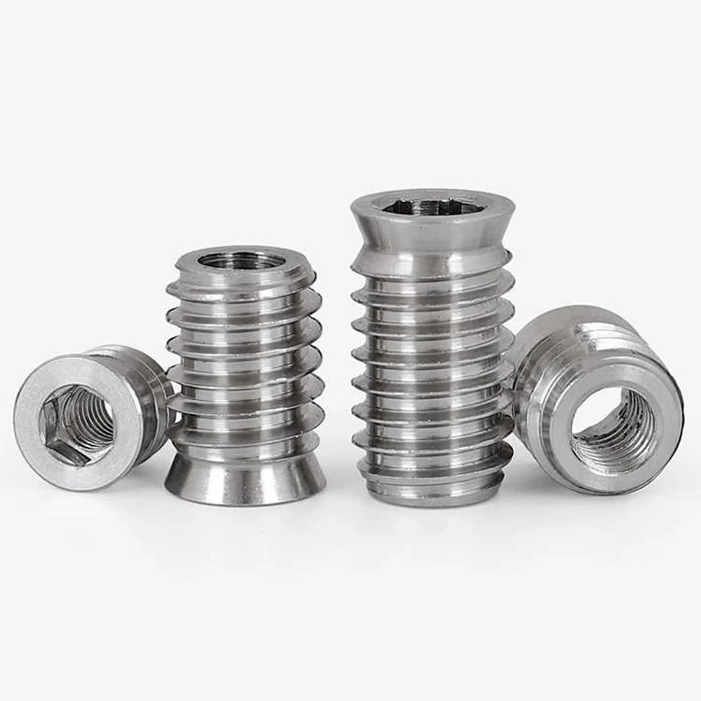 M3 M4 M5 M6 M8 M10 Internal External Teeth Pre Embedded Nut 304 Stainless Steel Countersunk Hex Socket Furniture Insert Nuts