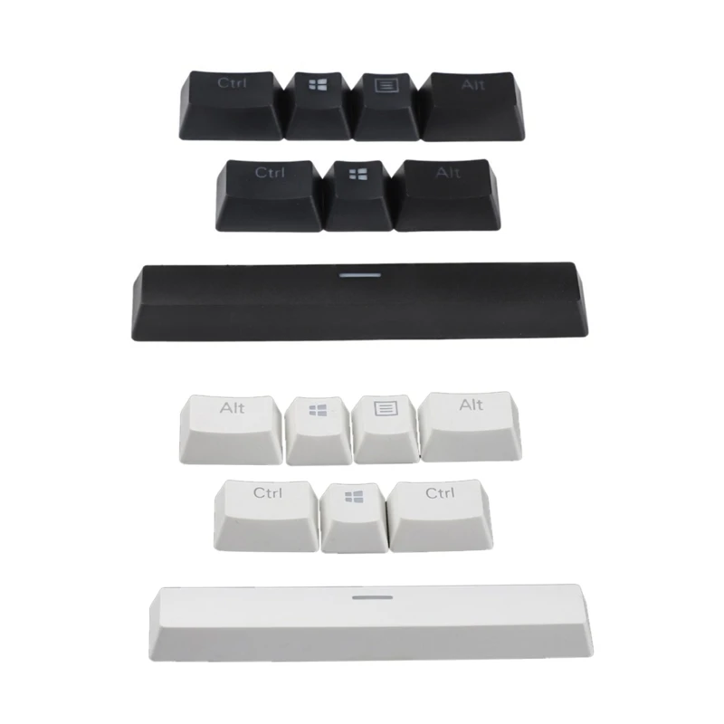 

For Coolermaster 8 for Key PBT Douhle Shot Through Keycap Bottom Row Special Keys Black White