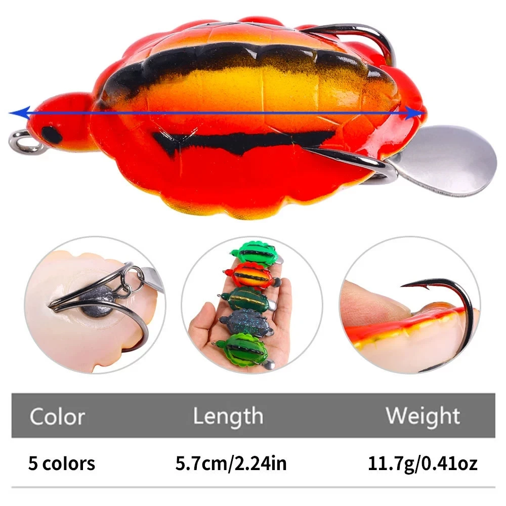 Turtle Thunder Frog: señuelo de silicona rana saltarina para carpas - imagen 5