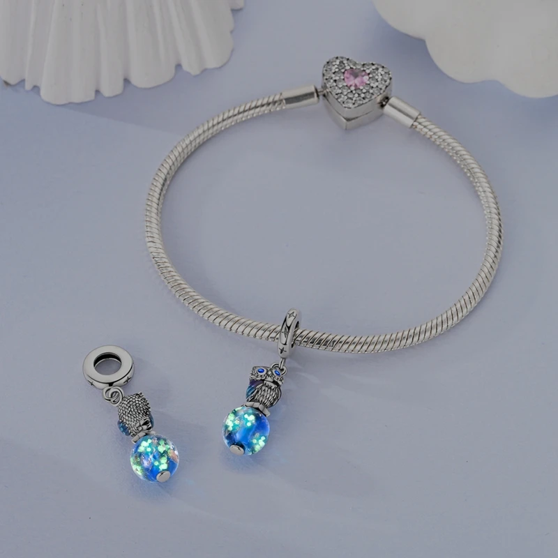 925 Sterling Silver Charms Luminous Amor Esmalte Beads Fit Original Bracelet Pendants Diy Jewelry Gift Charm For Women