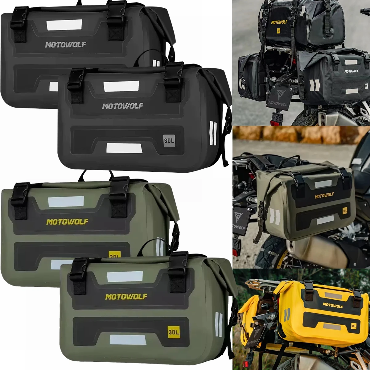 

Universal Waterproof Motorcycle tail seat bag Saddle Bags Side Storage Luggage