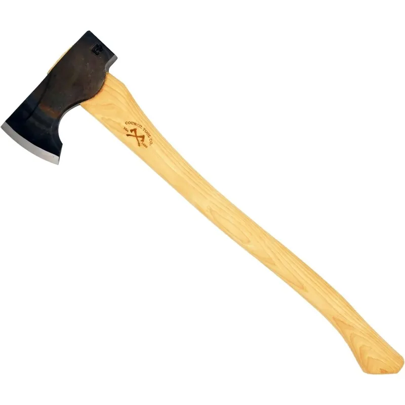 

ИНСТРУМЕНТ COUNCIL Топор для рукоделия — топор для кемпинга на 2 фунта с изогнутой ручкой из гикори 24 дюйма и кожаным чехлом — WC20PA24C