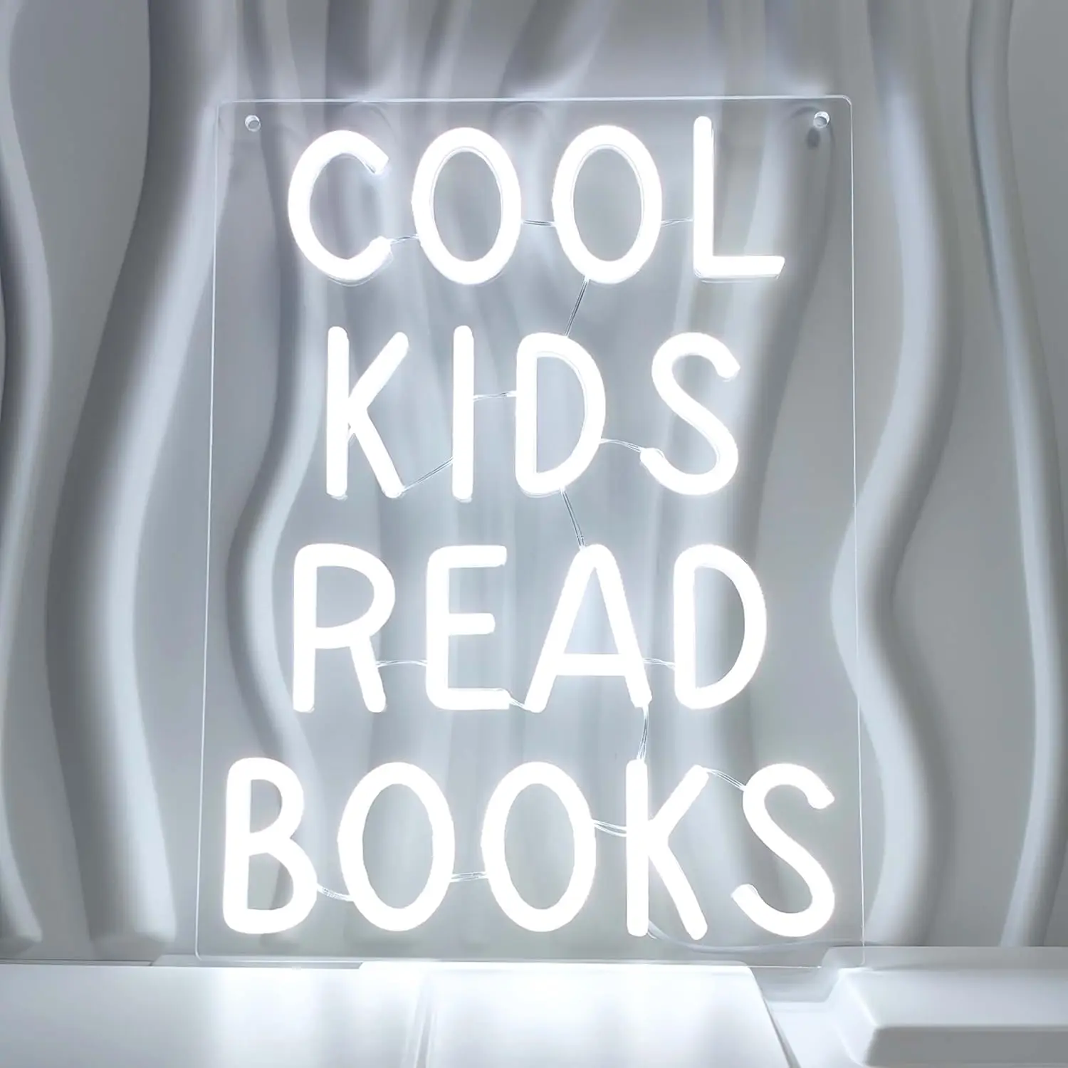 

Cool Kids Read Books Neon Sign Book Lovers Words Quotes Sign Kid Room Light Wall Art for Library Classroom Read Corner Decor
