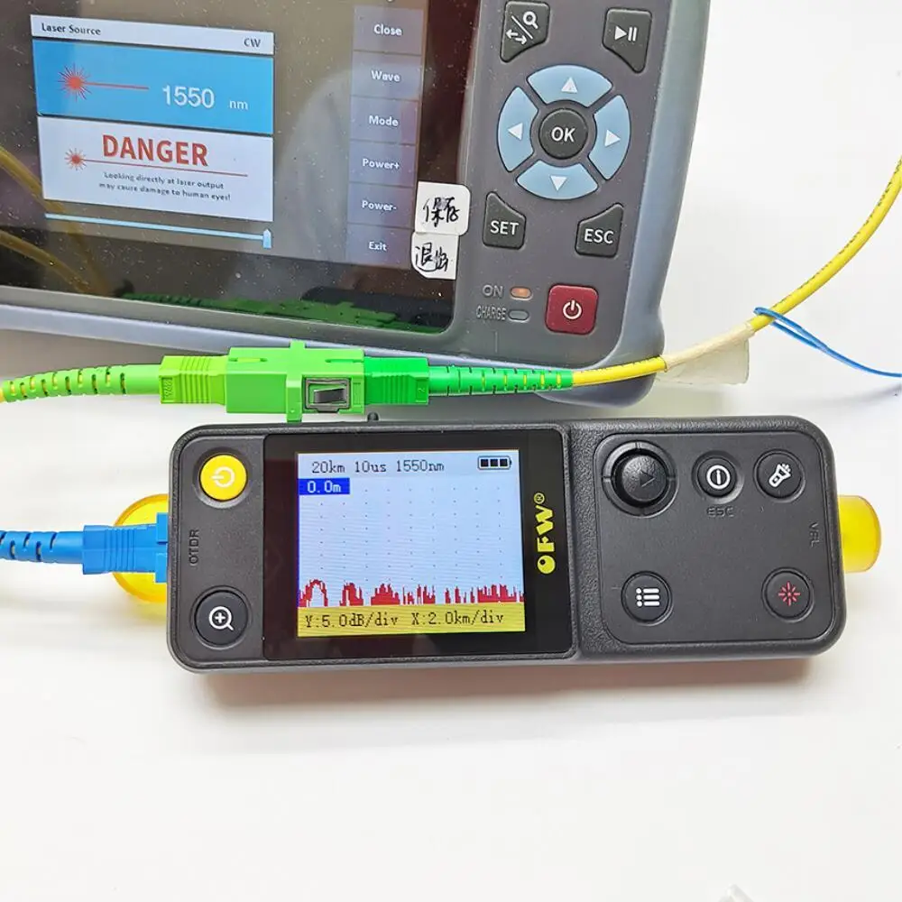 OFW Lokalizator Uszkodzeń Światłowodów 20KM Fiber Ranger FTTB FTTH Tester Przerw Światłowodowych Miernik Zona Nieobserwacji 25m — zdjęcie produktu 7