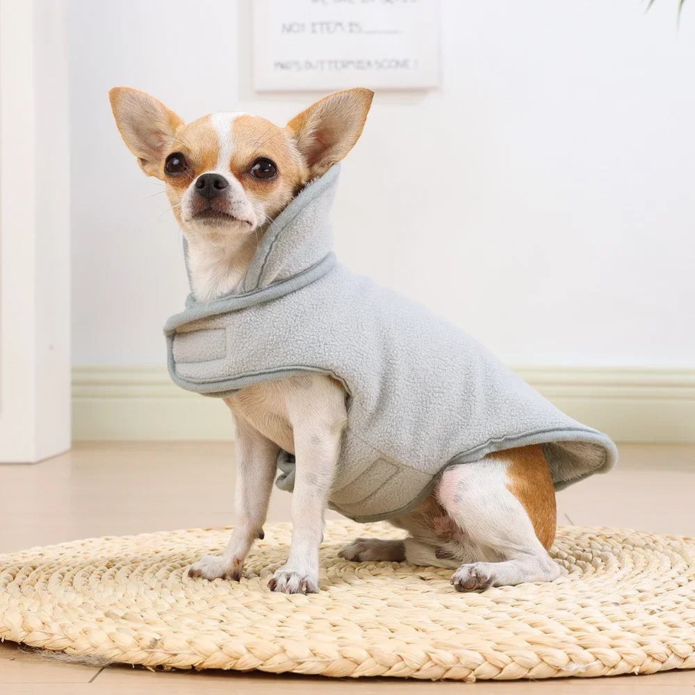 Wendejacke für große Hunde, warmer Fleece-Wintermantel, verstellbar, Stehkragen, Haustierweste, Hunde- und Katzenkleidung für Labrador Golden Retriever – Detail 7
