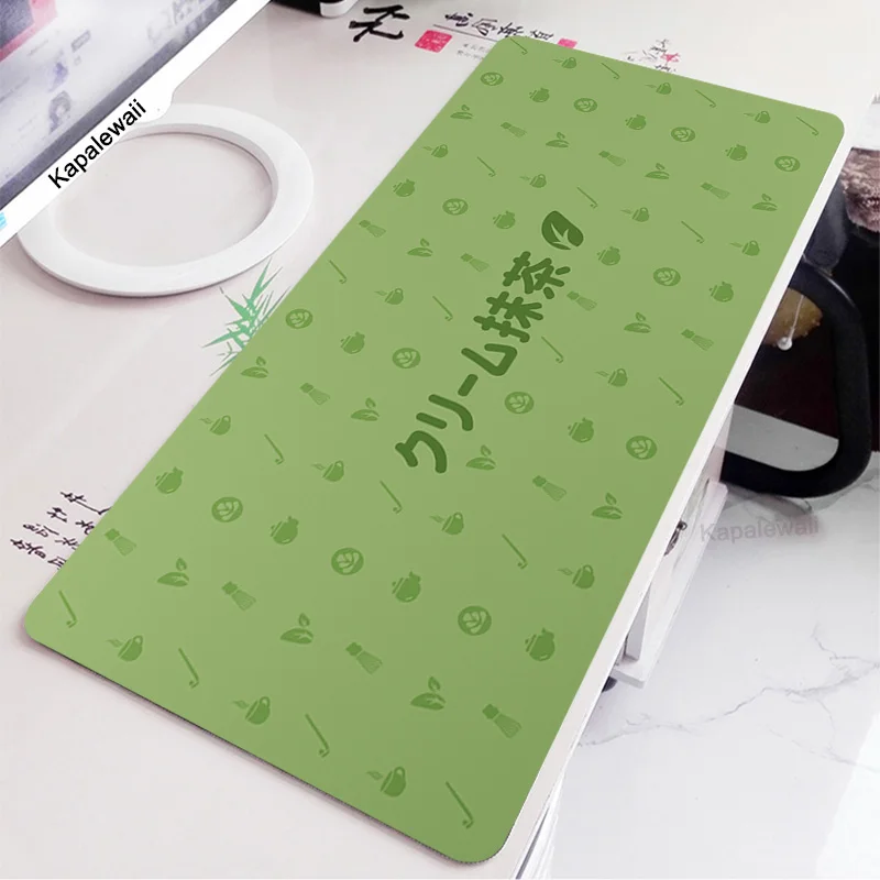 

Cute Mouse Pad Gaming Mause Mats Matcha Green Office Desk Mat Computer Deskmat Pink Mousepad Kawaii Deskpad Gamer Table Rug Xxl