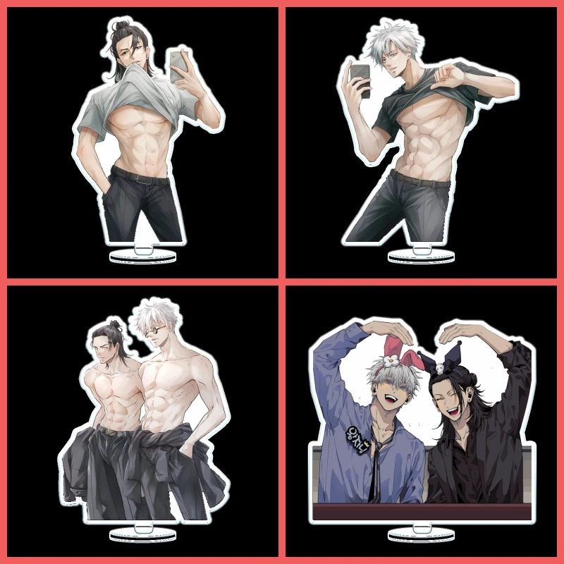 

Jujutsu Kaisen Muscle Version Acrylic stand Satoru Gojo Ryomen Sukuna Yuji Itadori figure Stand Plate Cosplay Prop Decor Gifts