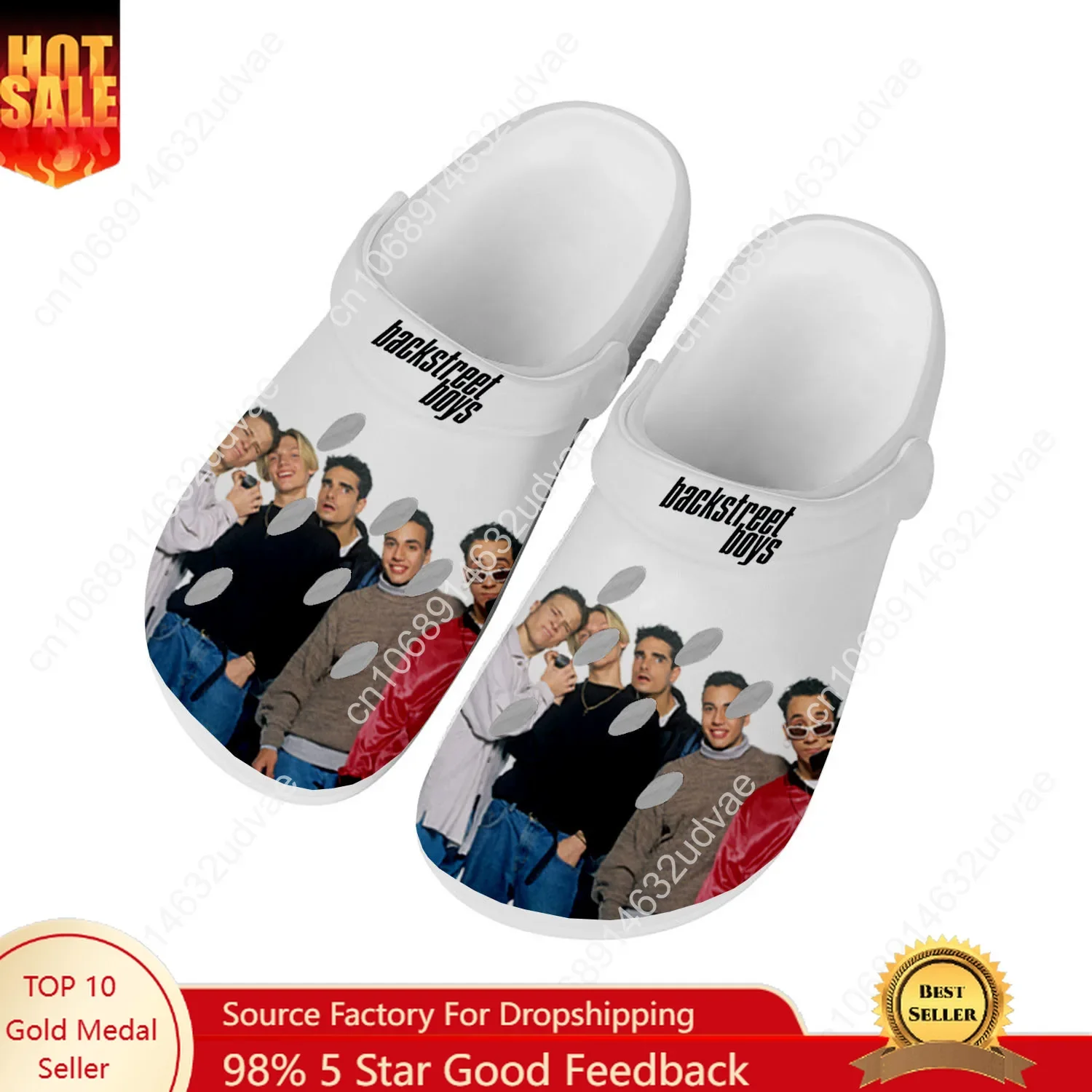 

Backstreet Boys Water Shoes Men Women Teenager Comfortable Home Garden Clogs Customizd Sandals Beach Breathable Hole Slippers