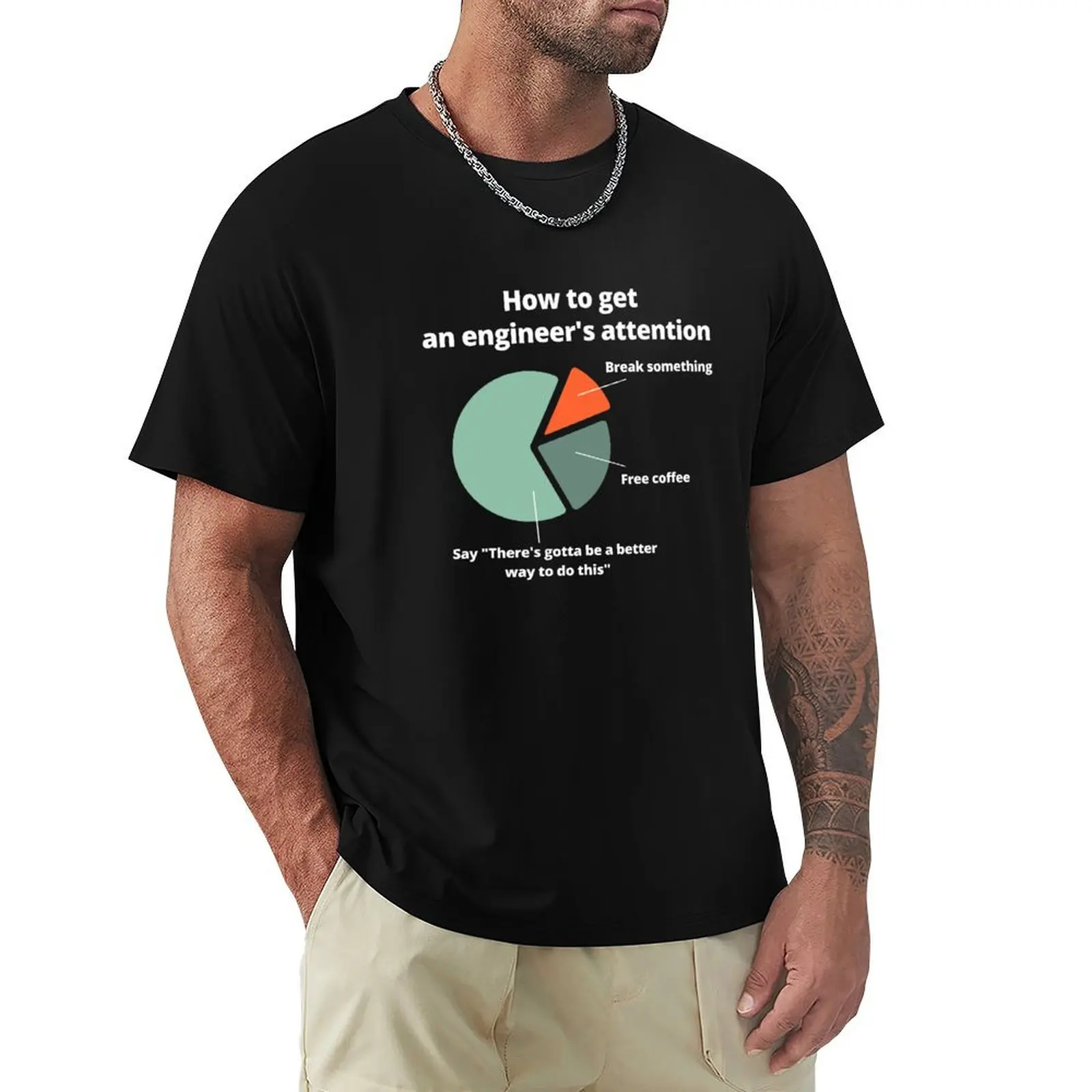 Engineering - How to get an engineer's attention T-Shirt Work Style Casual T-Shirt