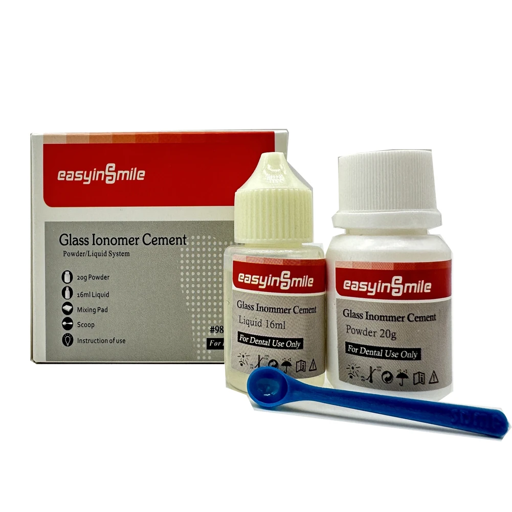 Permanent Dental materials glass ionomer cement Glue Extra Strong For Teeth Crowns Bridge False Teeth Glue 20G+16ML