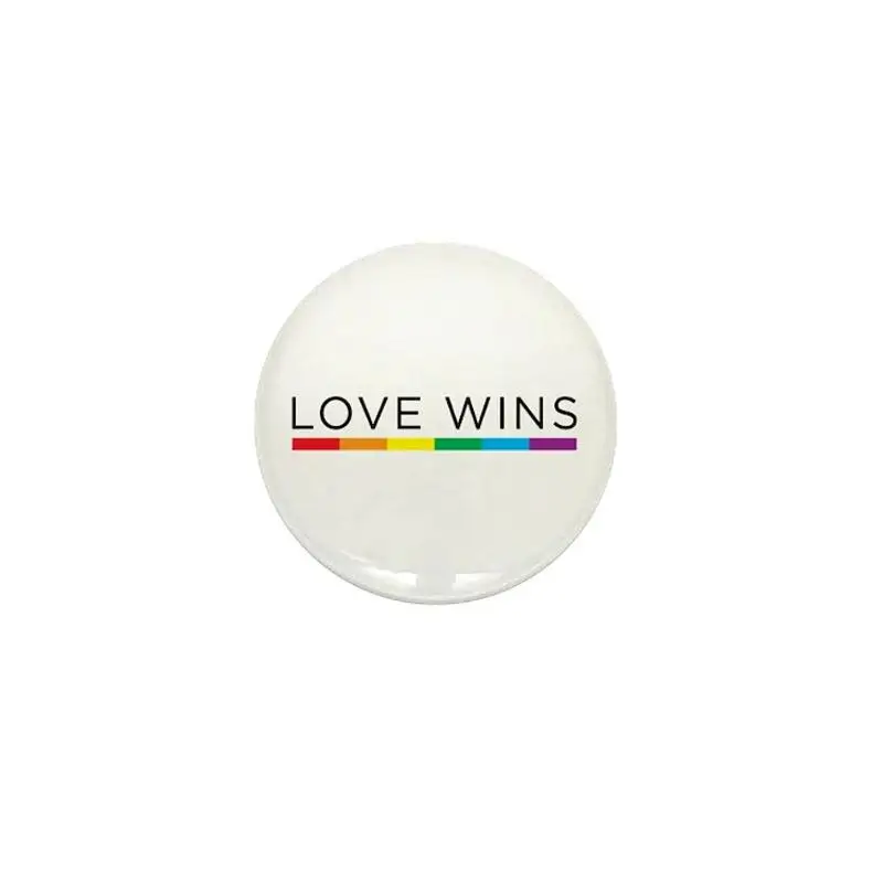 Love Wins Mini Button Brooch Cartoon Creative Clothes Jewelry Women  Gift Hat Cute Badge Lapel Pin