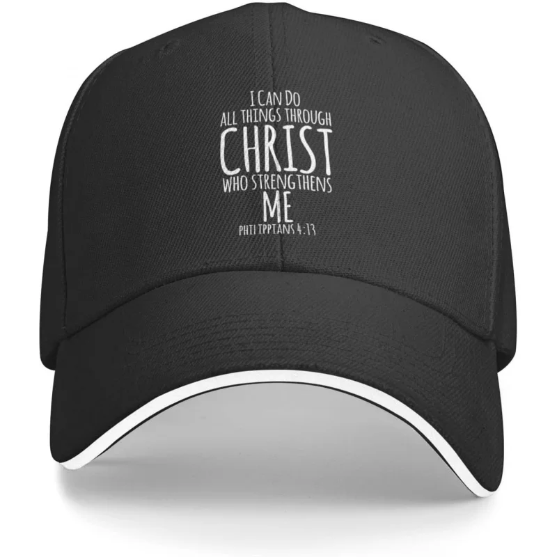 

I Can Do All Things Through Christ, Christian God Baseball Caps Men Women Ball Hat Adjustable Trucker Hat Cowboy Hat