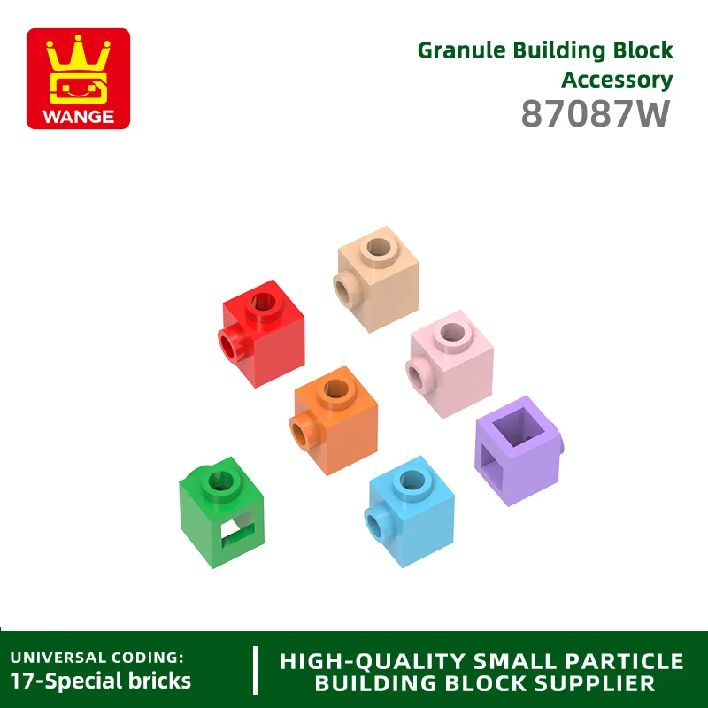 Wange 87087 100g/264Pcs Single-Sided Raised Block Moc Color Spare Parts Compatible with Brick DIY Children's Toy Assembly