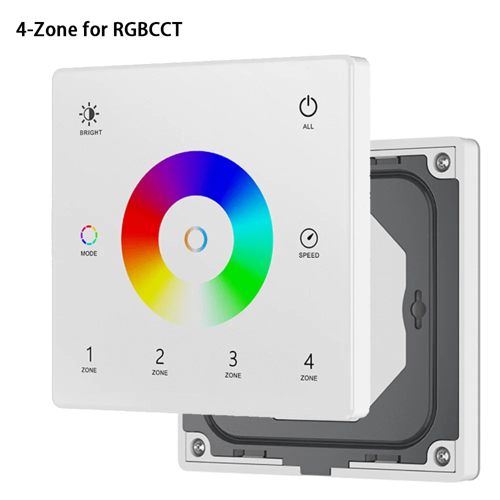 Skydance Wall Mounted Touch Panel Remote Controller DC12V-24V CCT/RGB/RGBW/Dim RF Dimmer Switch For LED RGB Strips Lamp