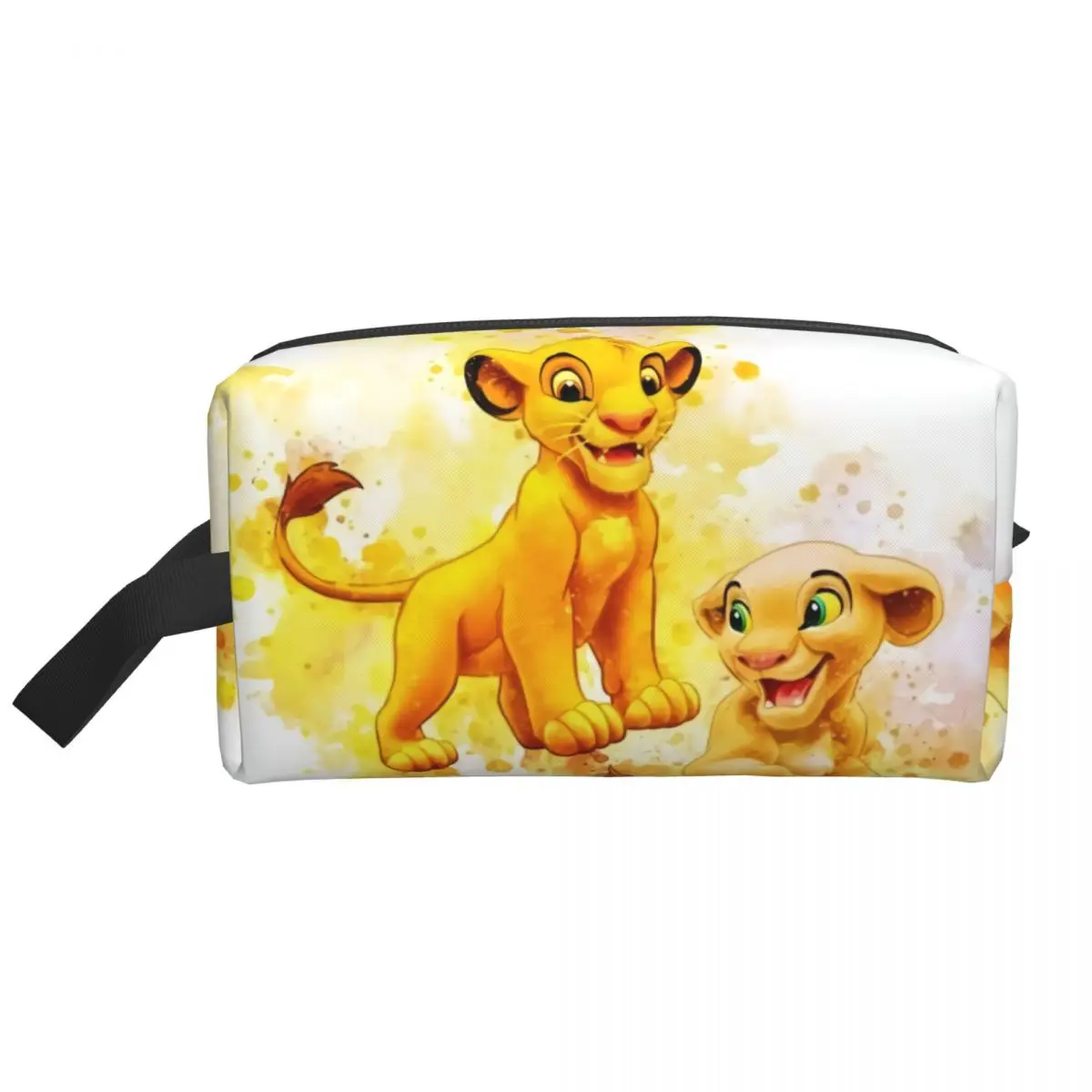 Custom King Lion Simba Travel Cosmetic Bag for Women Hakuna Matata Movie Makeup Toiletry Organizer Lady Beauty Storage Dopp Kit