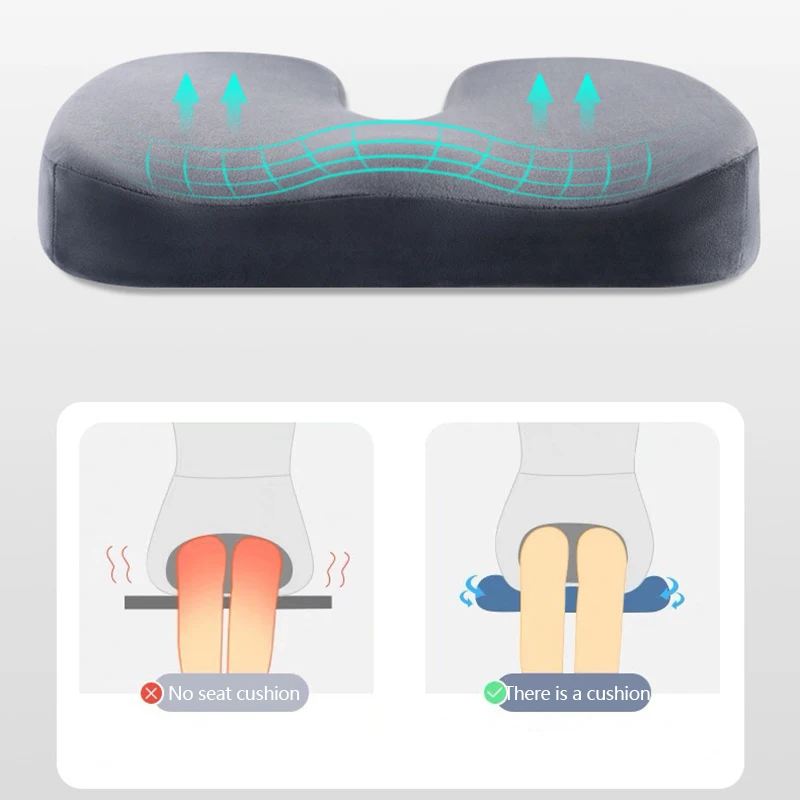 Picture 7: Memory Cotton Office Chair Seat Cushion Ventilation Ergonomic Seat Hips Support Cushion Pillow Tailbone Pain Relief Buttock Pads