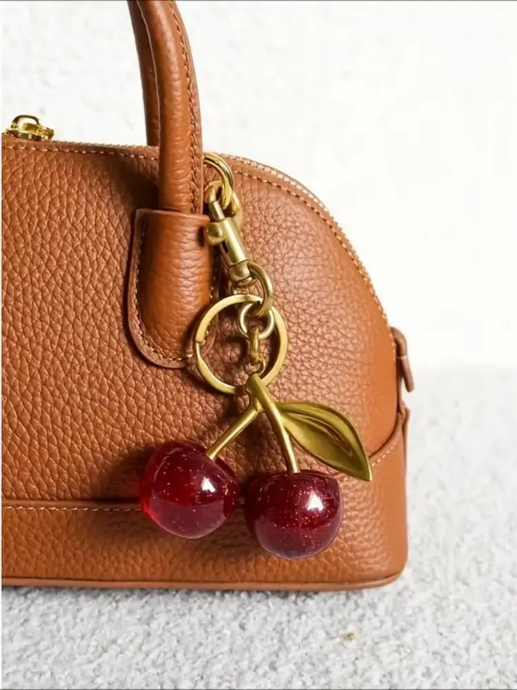 2 Arten von Kirschanhängern, geeignet für Trainertaschen, Damenhandtaschen, Umhängetaschen und Schlüsselanhänger-Zubehör, Taschenzubehör – Detail 7