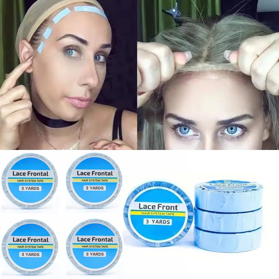 5PC Lace Front Support Wig Tape Double Sided Waterproof Super Hold Adhesive for Lace Front Wig Toupee,Hair Pieces,Hair Extension