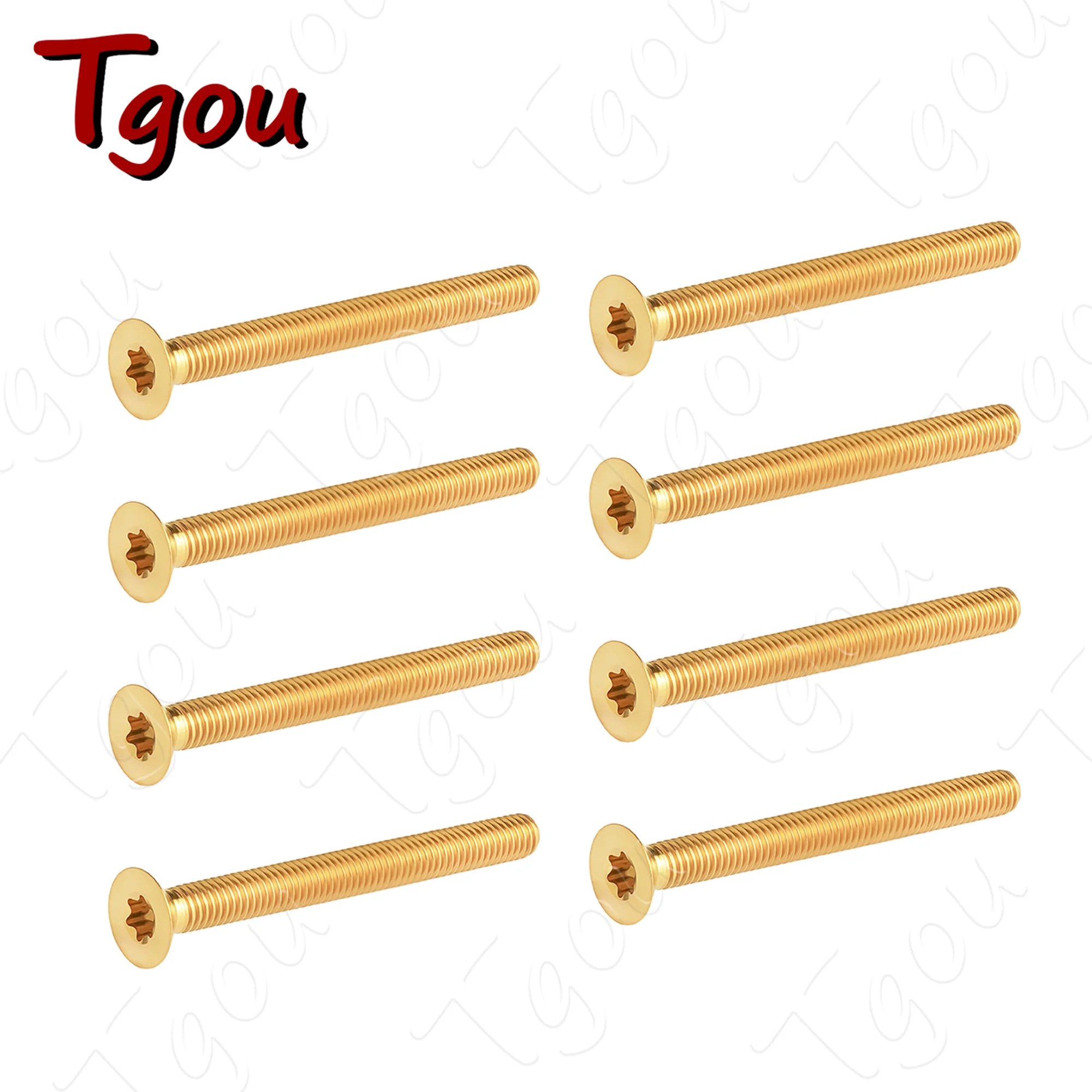 Болты из титанового сплава Tgou M6 M8x10/12/15/20/25/30/35/40/45/50/55/60/65/70 мм с потайной головкой и маркировкой для мотоциклов, 8 шт.