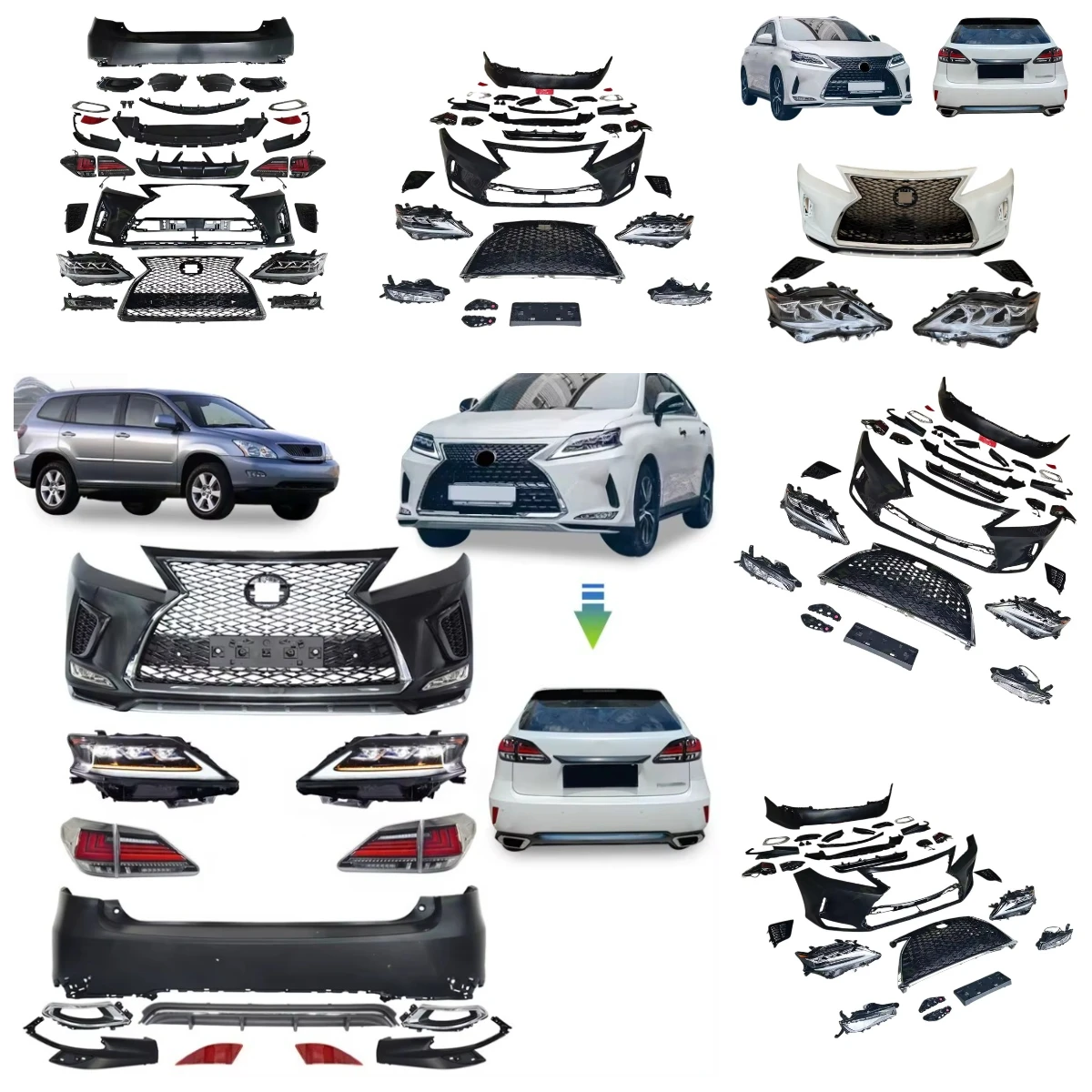 Dream Garage Body Kit For RX RX270 RX350 RX450 2009-2015 Upgrade To 2020 F-Sport Style RX Body Kit
