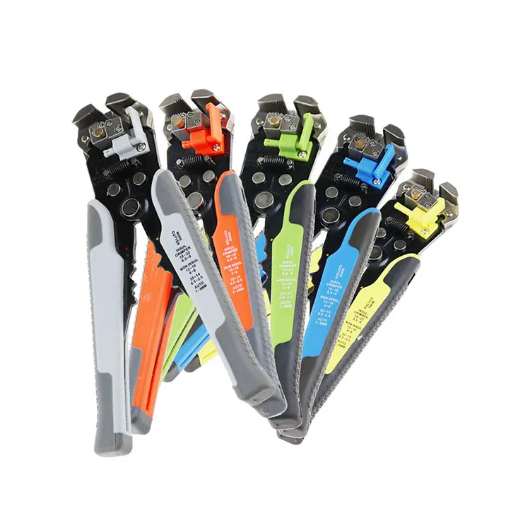5PCS TK0742 Multi-Functional Automatic Press Tool 0.2-6.0mm Metal Peeling Pliers 10-24AWG Wire Stripper For Cutting & Crimping