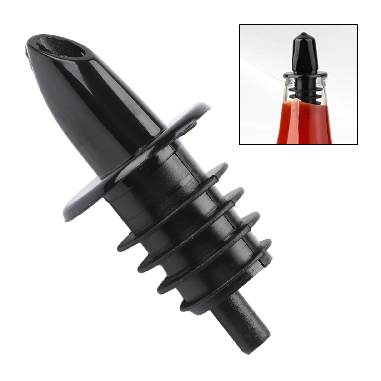 Plastic Beverage Pourer for Wine Spirits Olive Oil and Culinary Oils with Flow Spout for Controlled Dispensing