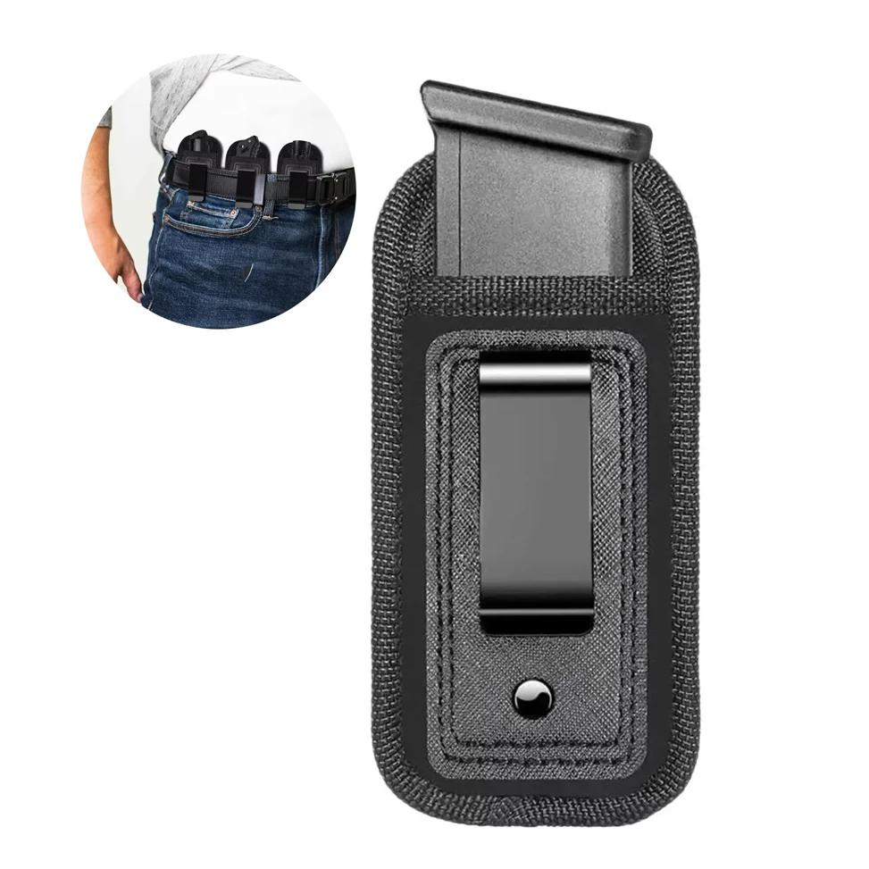 隠しマガジンポーチホルスターマグホルダーベルトクリップ 9 ミリメートル .40 ミリメートルピストルグロック 19 21 22 23 ルガー SR40 フルサイズ XD ベレッタ用