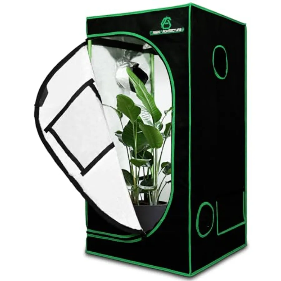 

Гроутент GA Grow Tent с отражающим покрытием из майлара, гидропонный, с окном для наблюдения и водонепроницаемым поддоном для выращивания растений в помещении, 2 шт.