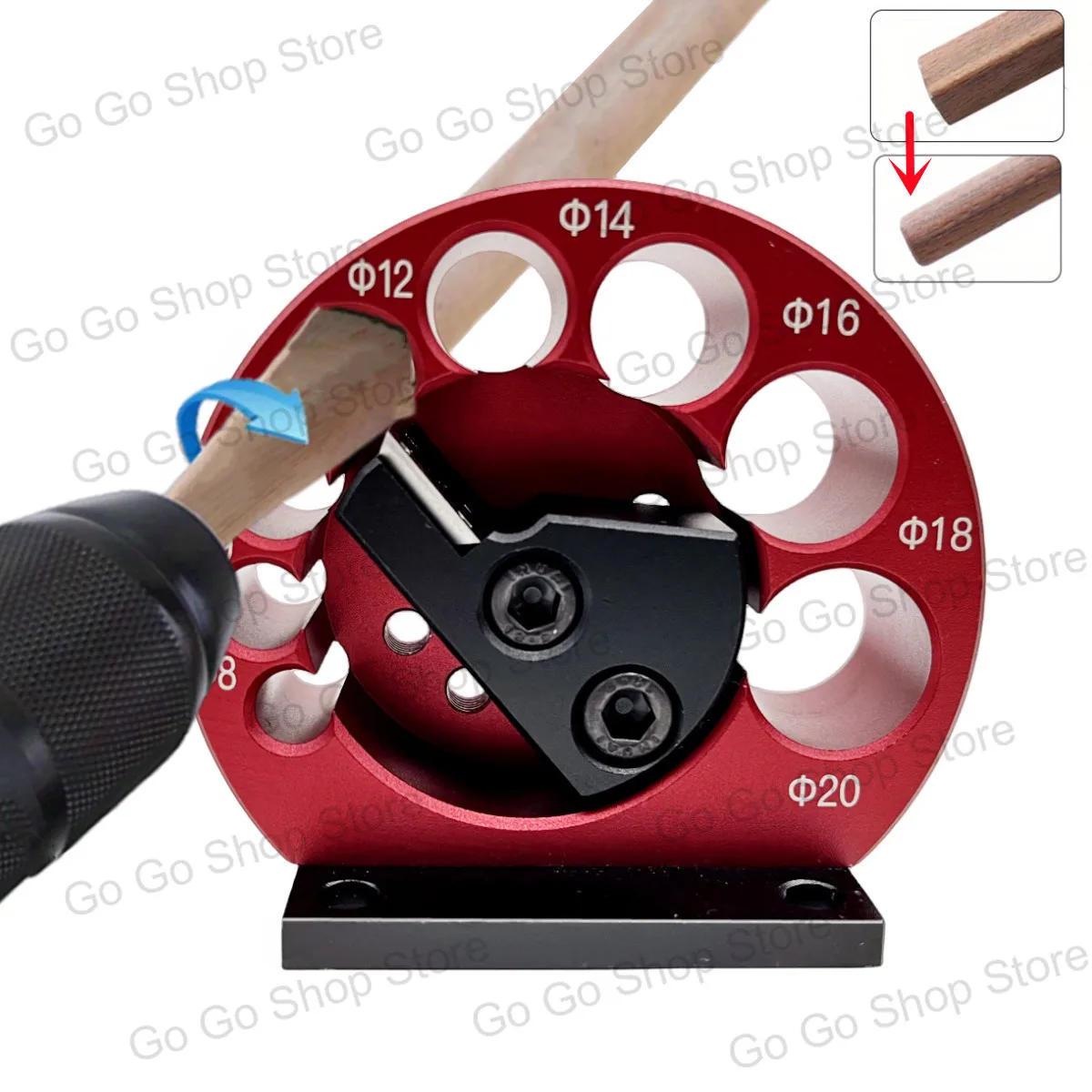 

Adjustable round tool electric drill round bar auxiliary tool
