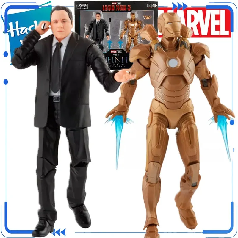 

Genuine Hasbro Marvel Legends Iron Man Mark 21&Happy Hogan Set Articulated Action Figure Model Toys for Boys Girls Gift Model