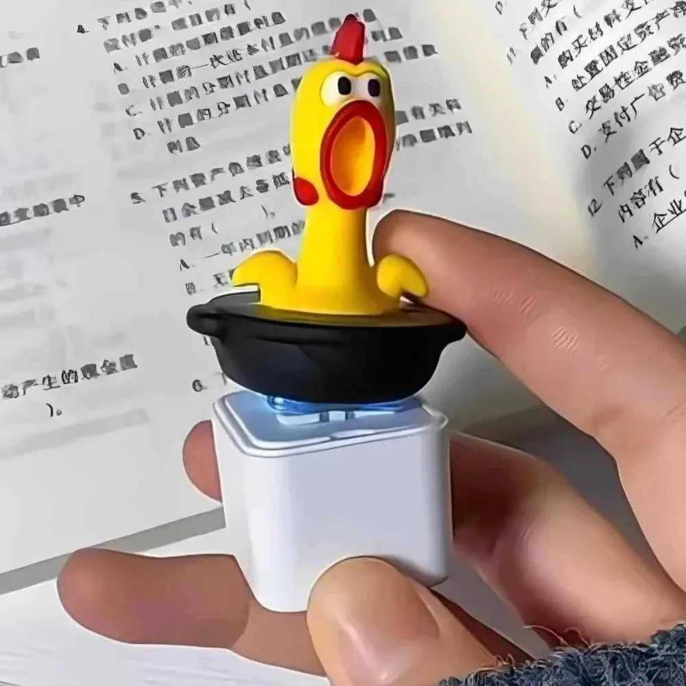 Funny Screaming Chicken Keyboard Fidget Cartoon Rechargeable Finger Button Clicker Colorful Lights Novelty Stress Relief Fidget