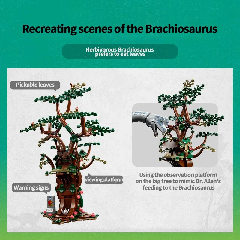 ชุดไดโนเสาร์ยักษ์ Brachiosaurus plesiosaur บล็อกตัวต่อตัวต่อโมเดลของเล่นปริศนาสำหรับเด็ก