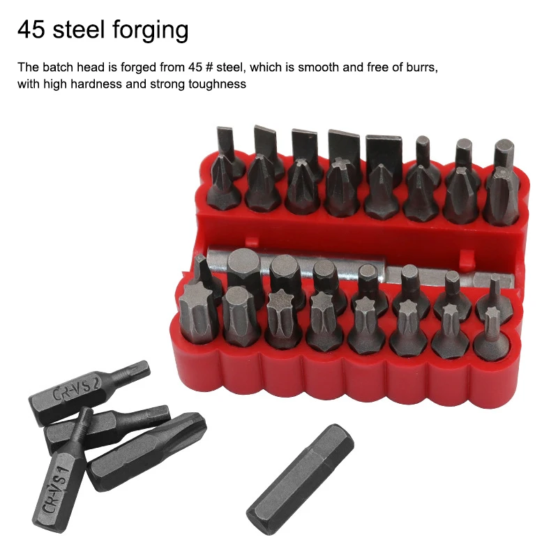 33Pieces Screwdriver Bit Set Extension Bit Holder Quick Release Bit Holder Electric Screwdriver Bit Accessories Woodworking Tool