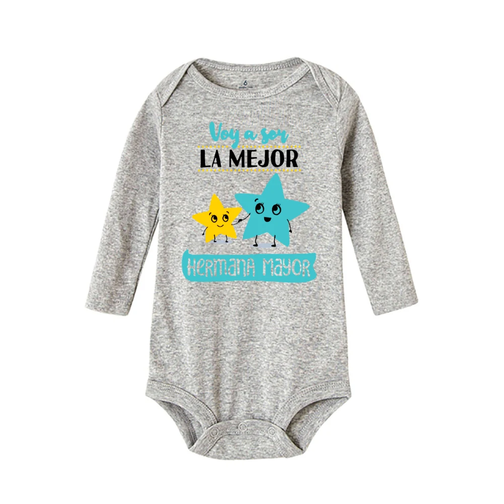 Im Going To Be The Best Big Sister Baby Bodysuit Long Sleeve NewBorn Romper Toddler Jumpsuit Pregnancy Announcement Clothes