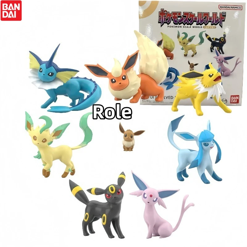 

【В наличии】Bandai Genuine Shokugan POKEMON SCALE WORLD Paldea Region Eevee EIEVUI EVOLVED SET Аниме Фигурка Модель игрушки