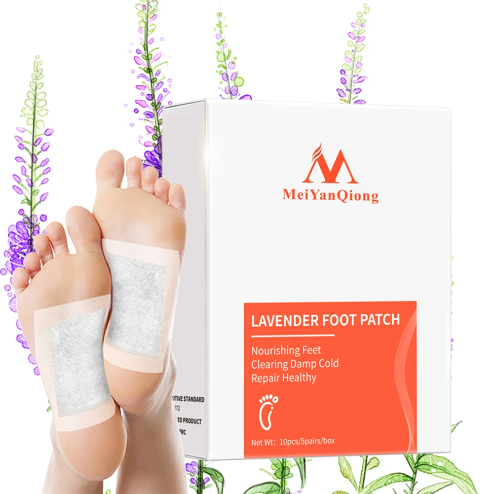 Anti-edema Lavender Foot Pad Stress Relieve Feet Treatment Body Toxins Cleansing