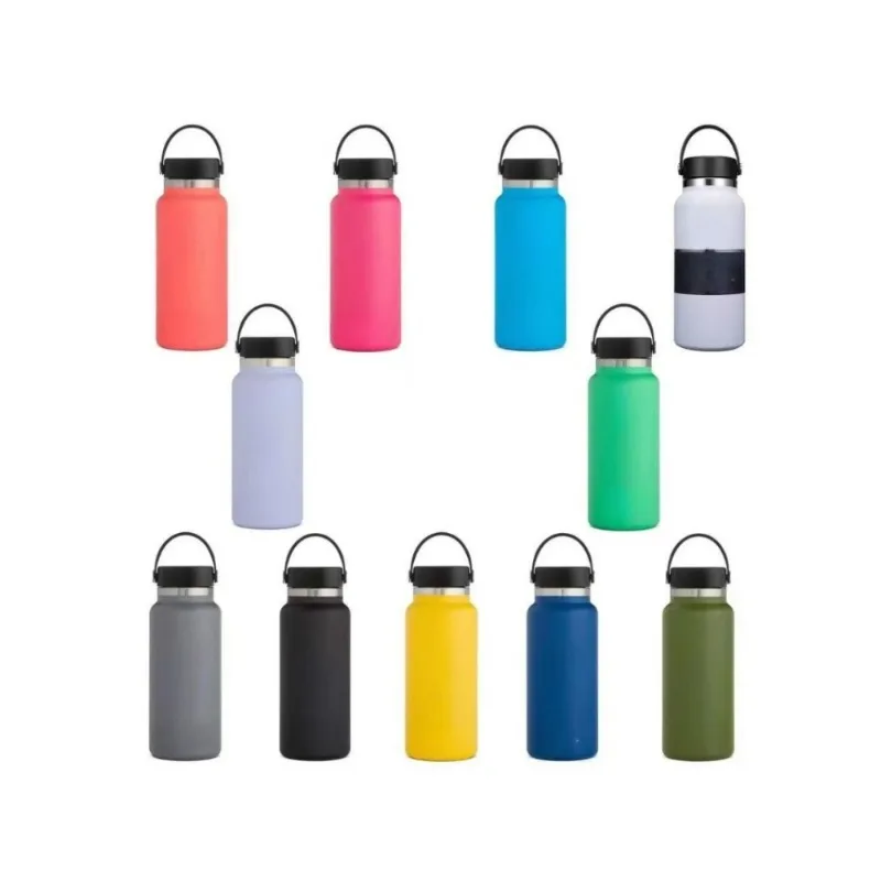 كوب معزول مكنسة من الفولاذ المقاوم للصدأ مع غطاء مقبض، مناسب للشاي المثلج أو القهوة كوب ترمس ميلك شيك 2.0 ساعة 32 أونصة