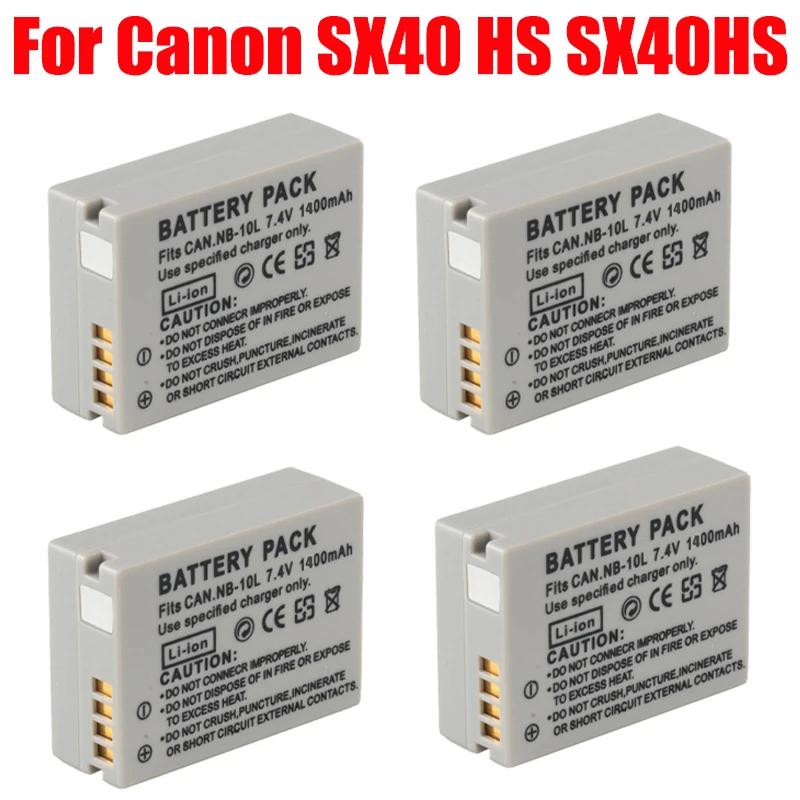 7.4V 1400mAh nb-10l NB 10L Camera Battery for Canon SX40 HS SX40HS SX50 HS SX50HS G1 X G1X G15 G16 SX60 HS G3X batteries