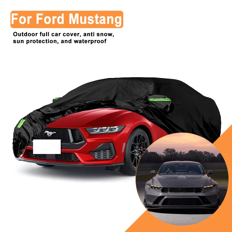 

For Ford Mustang Car Full Cover - Outdoor Waterproof Snowproof Sunshade, Winter & Summer All Weather Auto Protection Accessories