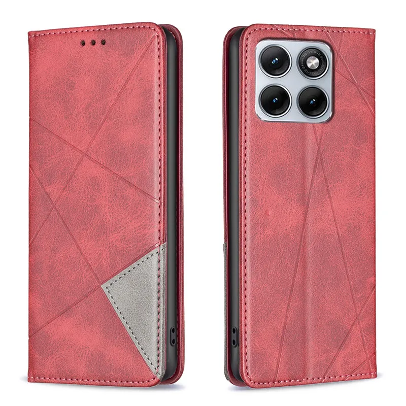 Etui Magnetyczne Skórzane z Klapką na Telefon Motorola Edge 70 Fusion, Pokrowiec na Moto G67 G77 G56 G06 G66J G66Y Power 5G — zdjęcie produktu 2