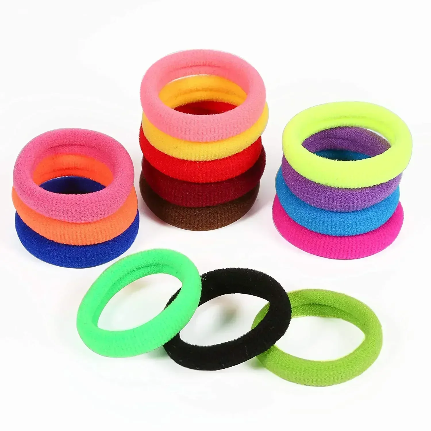 500/100PCS Women Girls Colorful Hair Bands Nylon Elastic Rubber Hair Accessories Ponytail Small Hair Tie Scrunchies Headband