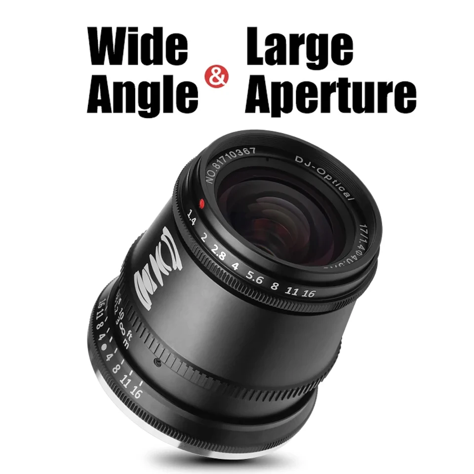 TTArtisan 17mm F1.4 APS-C MF Lens Suitanle for Travel and Humanities Photography for Sony A5000 NEX-5T Fuji X-A1 X-T10 Canon M5