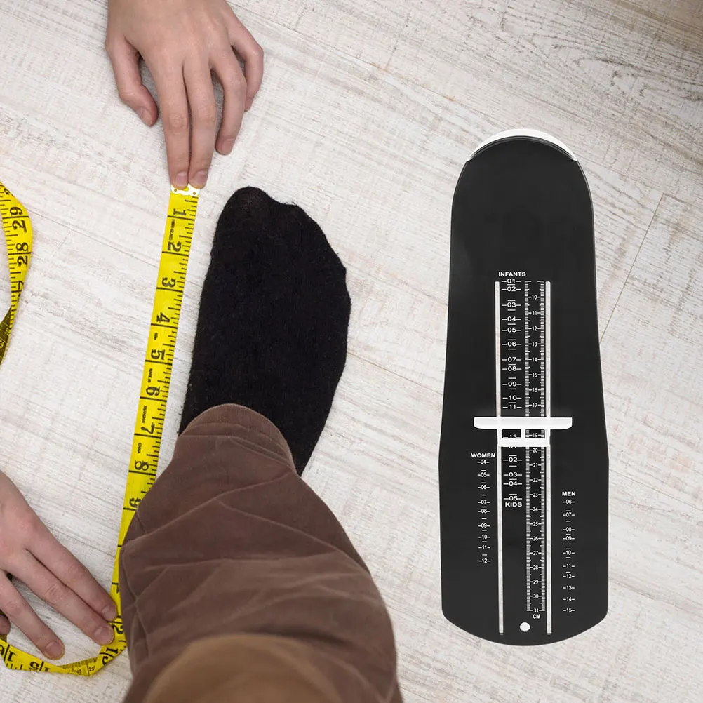 

2 Pcs Measuring Device Plastic Shoes Size Ruler Large Scale Chart Blue Black Full Shoes Measurer Sizer Tool Home Store