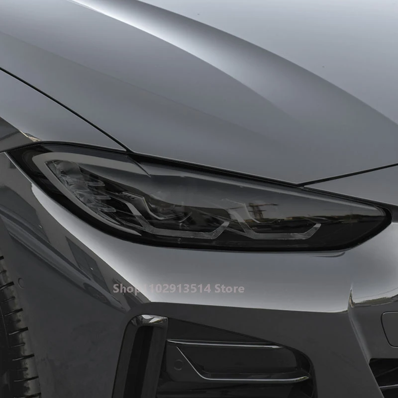 For BWM 4 Series F32 F33 F36 G22 G23 G26 Car Headlight Protective Film Vinyl Restoration Transparent Black TPU Car Light Sticker