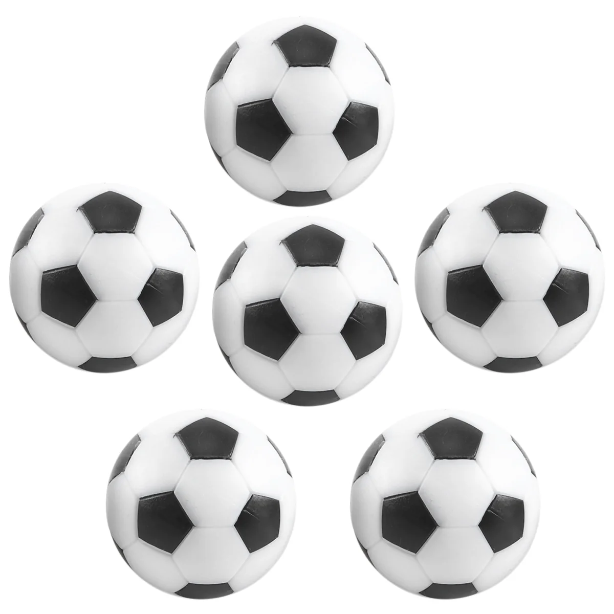 6PCS Small Football Style Table Ball Foosball Hard Plastic Table Ball Counterpart Game Children Toy