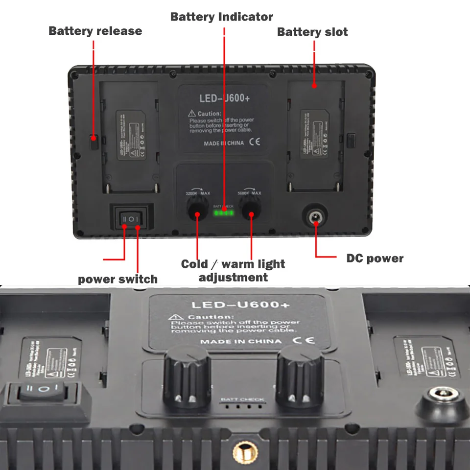 LED Photo Studio Light For Youbute Game Live Video Lighting On Camera 50W Portable Video Recording Photography Panel Lamp NPF550