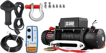VEVOR Elektrische Winde 13500LBS 12V Synthetisches Abschleppseil 24M/92FT Hebezug für 4X4 Auto Anhänger ATV LKW Offroad Boot – Detail 11