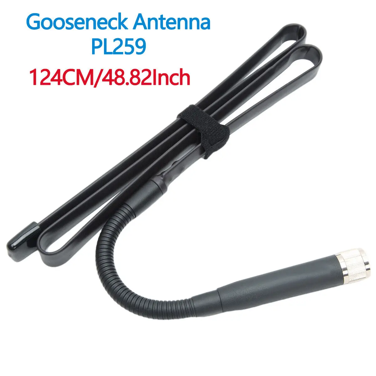 NEW 124cm/48.82inch PL259 VHF/UHF 144/430MHz Gooseneck Foldable CS Tactical Antenna for Anytone TYT QYT Car Mobile Radio