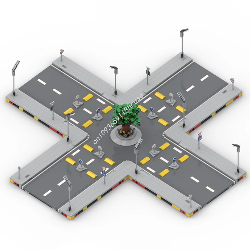 1439 elementów MOC MILS Model Krzyżówki Miejskiej, Klocki Konstrukcyjne, Zabawki Kreatywne, Zestaw do Składania, Architektura z Klocków, Edukacja, Prezent na Boże Narodzenie dla Dzieci