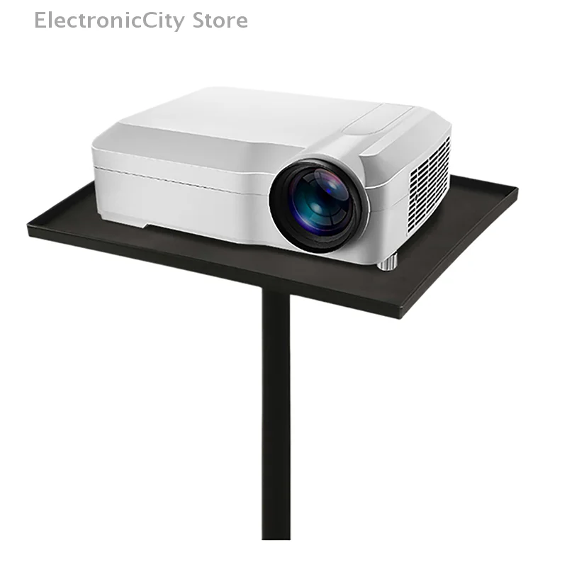 1Pc 1/4in Screw Adapter 25x18CM Projectors Tray Tripod Stand Sound Card Projectors Tray Platform Holder Black Plastic